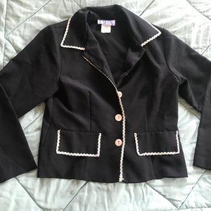 BFA Classic Black Blazer  - Size 4P - Women